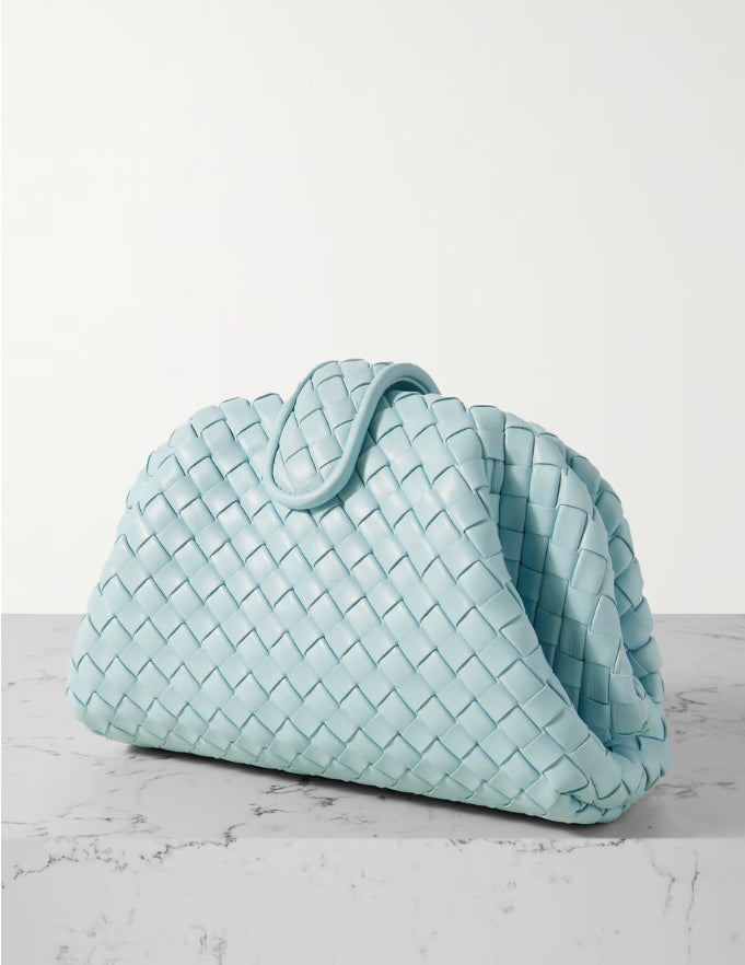 Bolsa pequena de couro intrecciato Lauren 1980