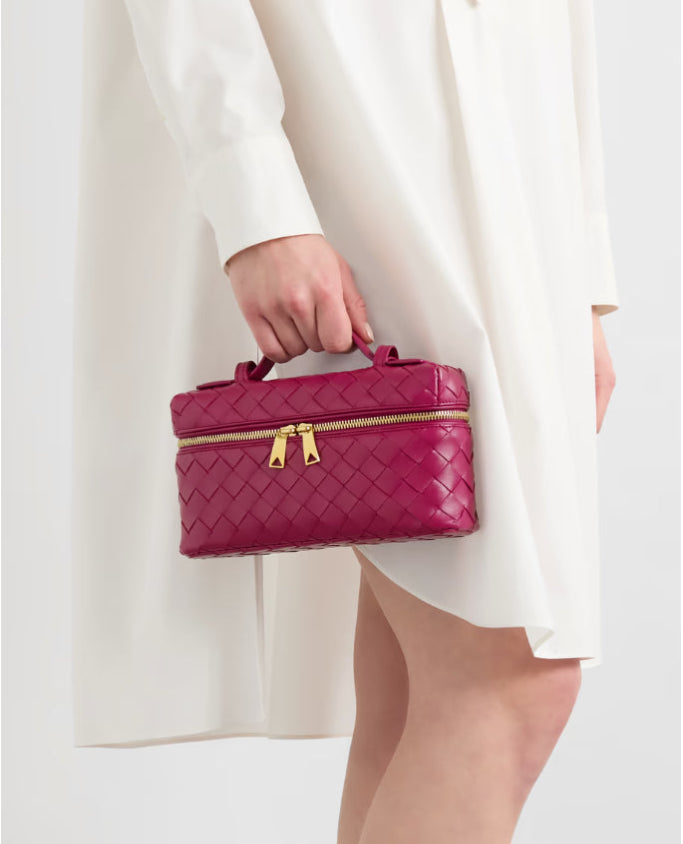 Bang Bang Vanity mini bolsa de camurça com intrecciato