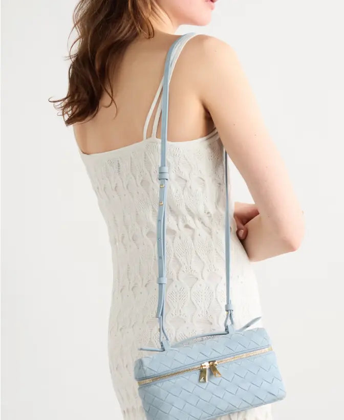 Bang Bang Vanity mini bolsa de camurça com intrecciato