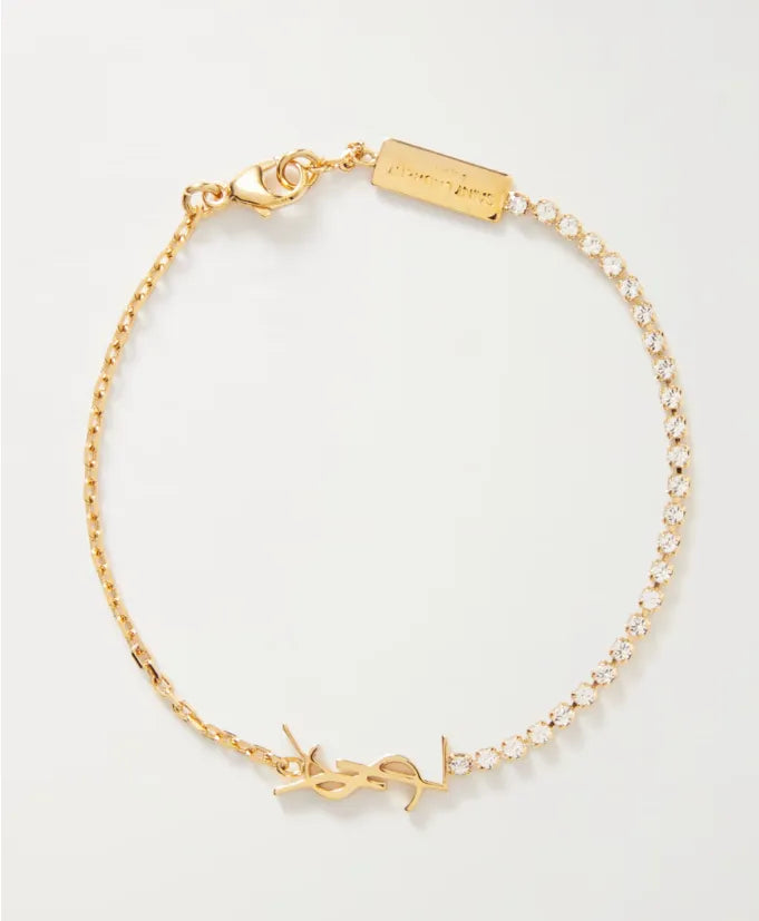 Pulseira de cristal dourado T Cassandre