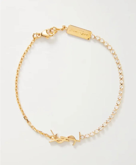 Pulseira de cristal dourado T Cassandre