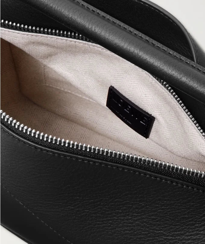Bolsa de ombro pequena Puzzle Edge em couro texturizado