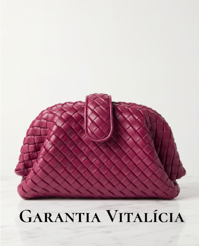 Bolsa pequena de couro intrecciato Lauren 1980