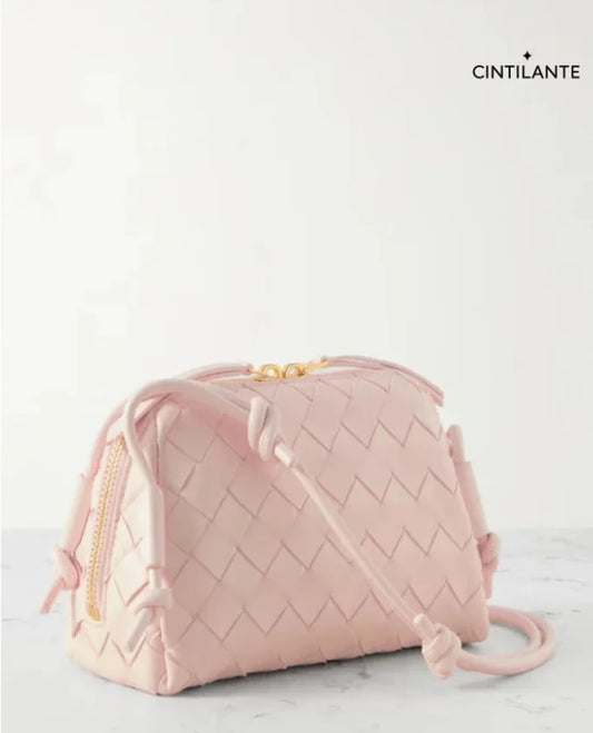 Bolsa tiracolo Concert Pouch de couro intrecciato