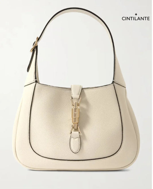 Bolsa de ombro pequena Jackie 1961 em couro texturizado