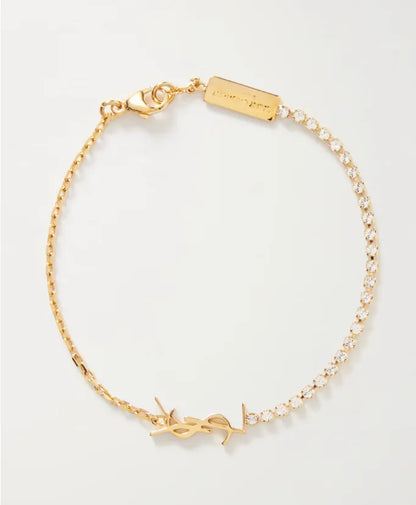 Pulseira de cristal dourado T Cassandre
