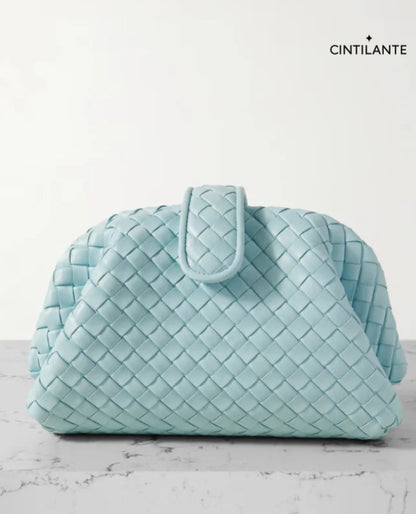 Bolsa pequena de couro intrecciato Lauren 1980