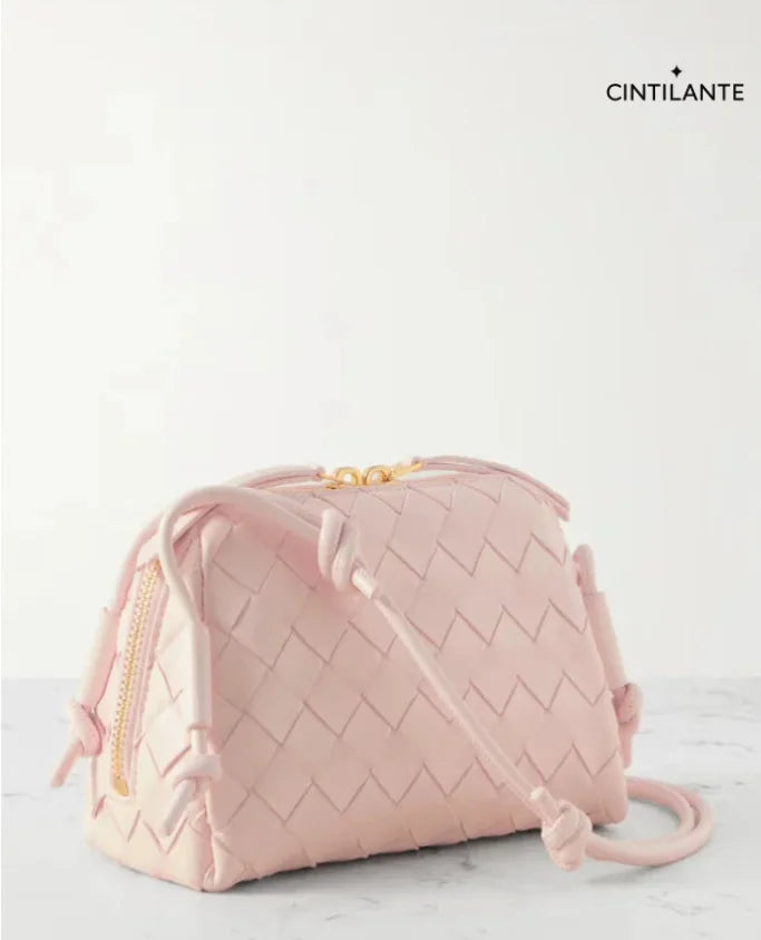 Bolsa tiracolo Concert Pouch de couro intrecciato