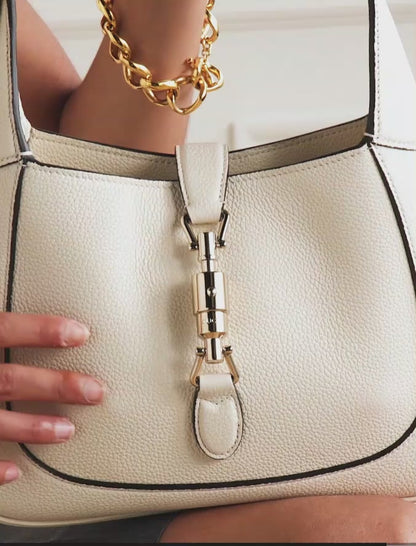 Bolsa de ombro pequena Jackie 1961 em couro texturizado