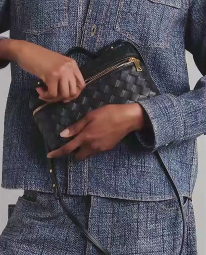 Bang Bang Vanity mini bolsa de camurça com intrecciato